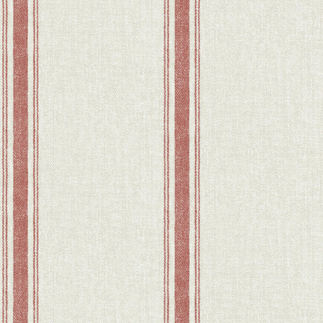 Brewster Home Fashions Linette Fabric Stripe Burnt Sienna Wallpaper