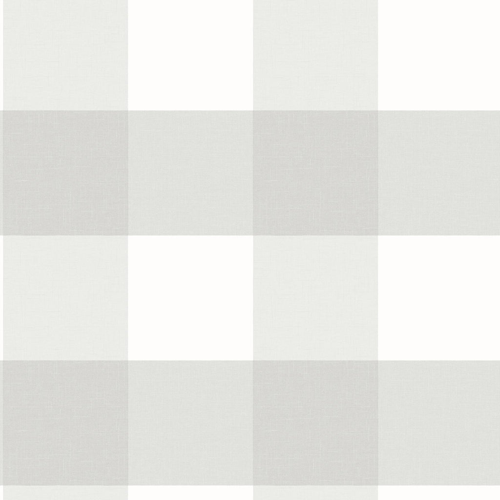 Brewster Home Fashions Amos Gingham Light Grey Wallpaper