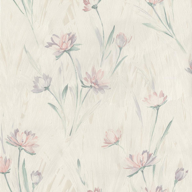 Brewster Home Fashions Gloria Peach Floral Wallpaper