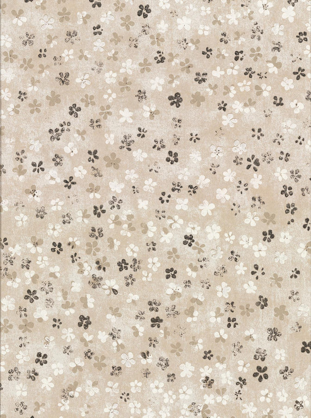 Brewster Home Fashions Cosima Beige Miniature Floral Wallpaper
