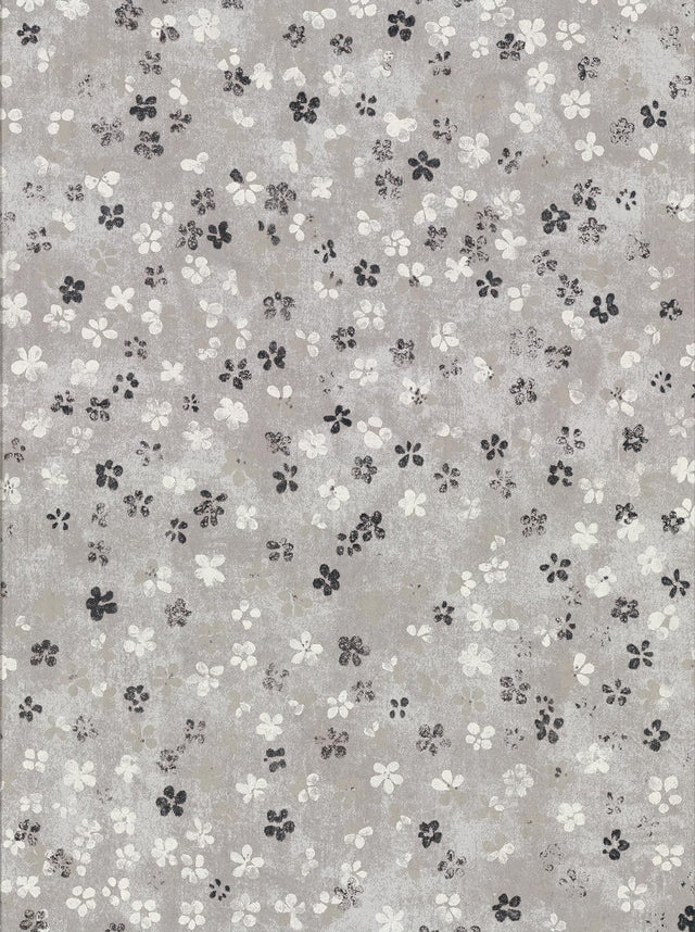 Brewster Home Fashions Cosima Grey Miniature Floral Wallpaper