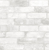 Brewster Home Fashions Cody Light Grey Reclaimed Bricks Wallpaper
