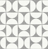 Brewster Home Fashions Deedee Geometric Faux Grasscloth Black Wallpaper