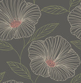 Brewster Home Fashions Mythic Brown Floral Wallpaper