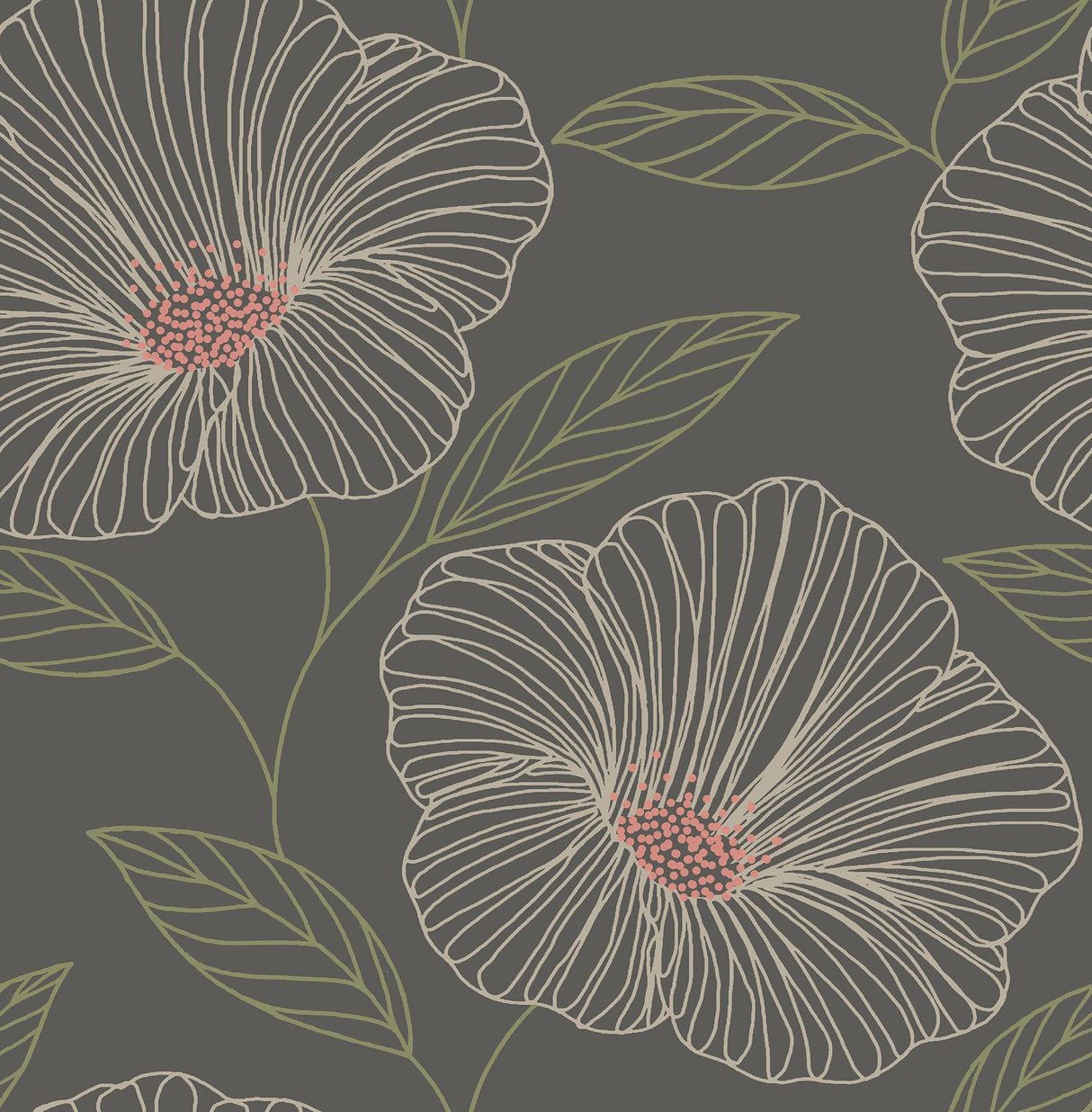 Brewster Home Fashions Mythic Floral Brown Wallpaper