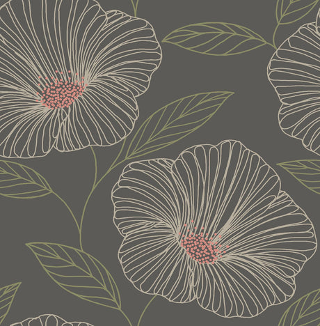 Brewster Home Fashions Mythic Floral Brown Wallpaper