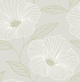 Brewster Home Fashions Mythic Light Grey Floral Wallpaper