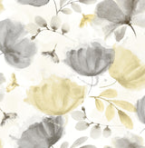 Brewster Home Fashions Zahra Floral Grey Wallpaper