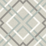 Brewster Home Fashions Saltire Taupe Geometric Wallpaper
