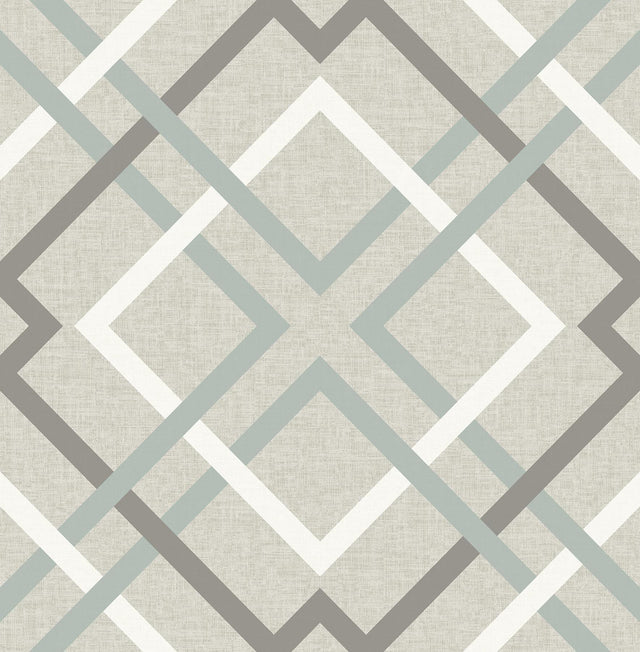 Brewster Home Fashions Saltire Taupe Geometric Wallpaper