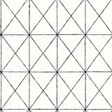 Brewster Home Fashions Intersection Diamond Black Wallpaper