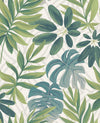 Brewster Home Fashions Nocturnum Green Leaves Wallpaper