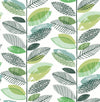 Brewster Home Fashions Nyssa Green Leaves Wallpaper