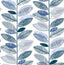 Brewster Home Fashions Nyssa Blue Leaves Wallpaper