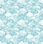 Brewster Home Fashions Surfside Aqua Shells Wallpaper