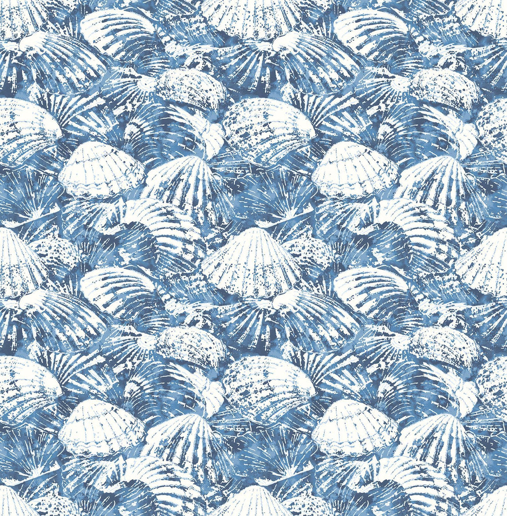 Brewster Home Fashions Surfside Blue Shells Wallpaper