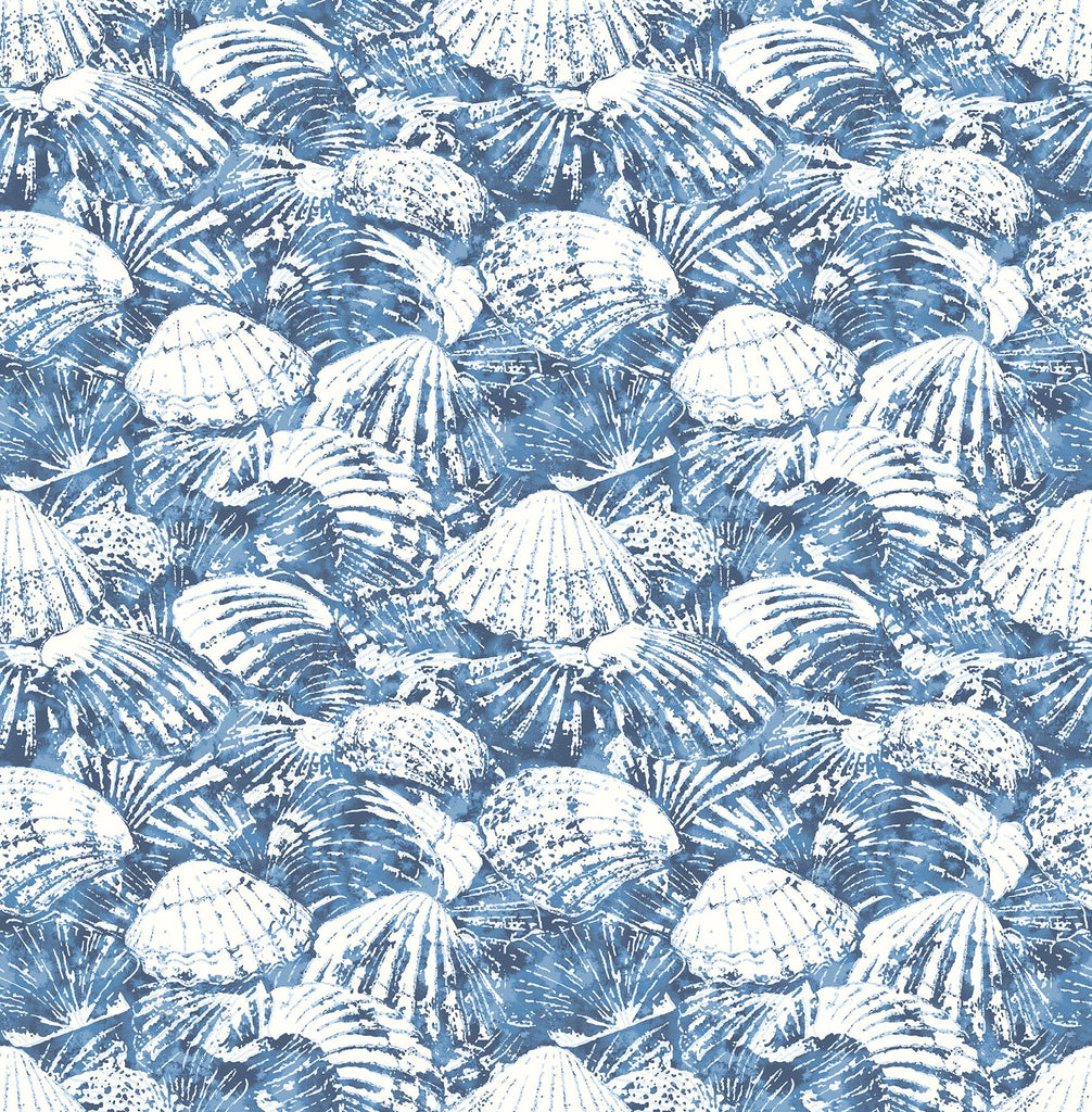 Brewster Home Fashions Surfside Shells Blue Wallpaper