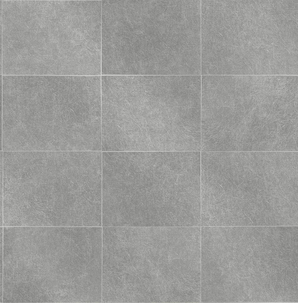 Brewster Home Fashions Cecelia Faux Tile Dark Grey Wallpaper