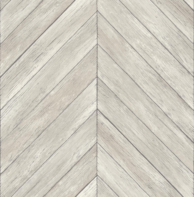 Brewster Home Fashions Parisian Dove Chevron Wood Wallpaper