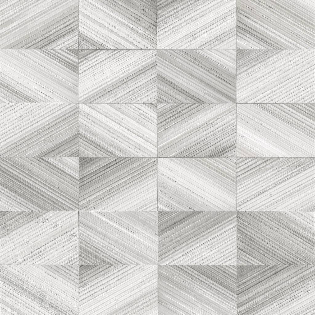 Brewster Home Fashions Stratum Geometric Faux Wood Grey Wallpaper