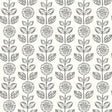 Brewster Home Fashions Dolly Dark Brown Folk Floral Wallpaper