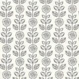 Brewster Home Fashions Dolly Dark Brown Folk Floral Wallpaper