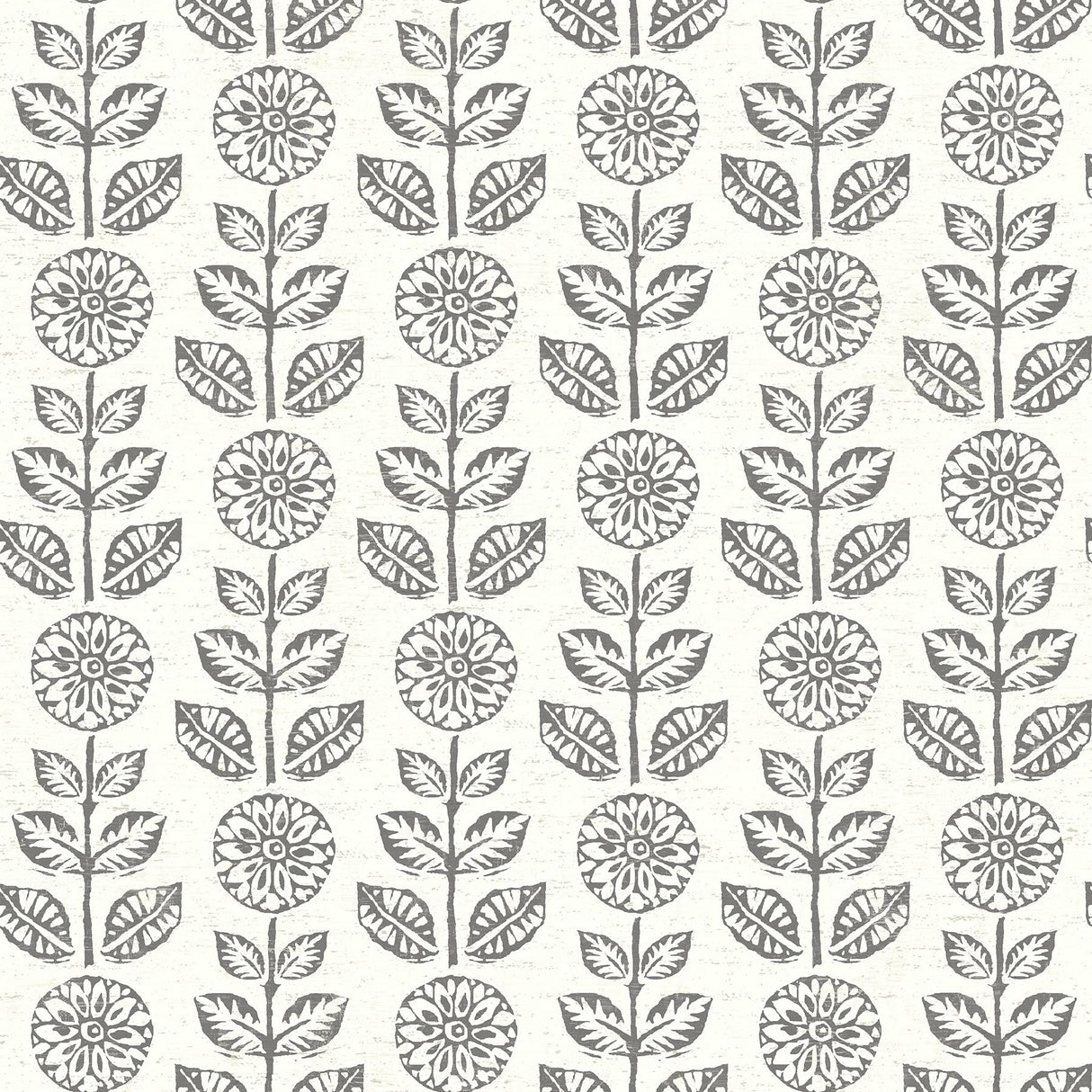 Brewster Home Fashions Dolly Folk Floral Dark Brown Wallpaper