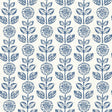 Brewster Home Fashions Dolly Navy Folk Floral Wallpaper