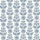 Brewster Home Fashions Dolly Folk Floral Navy Wallpaper