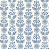Brewster Home Fashions Dolly Navy Folk Floral Wallpaper
