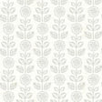 Brewster Home Fashions Dolly Taupe Folk Floral Wallpaper