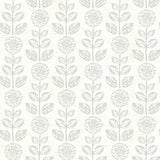 Brewster Home Fashions Dolly Taupe Folk Floral Wallpaper