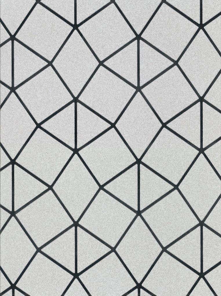 Brewster Home Fashions Albion Geometric Silver Wallpaper