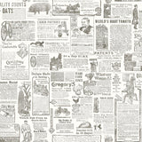 Brewster Home Fashions Underwood Brown Newspaper Wallpaper
