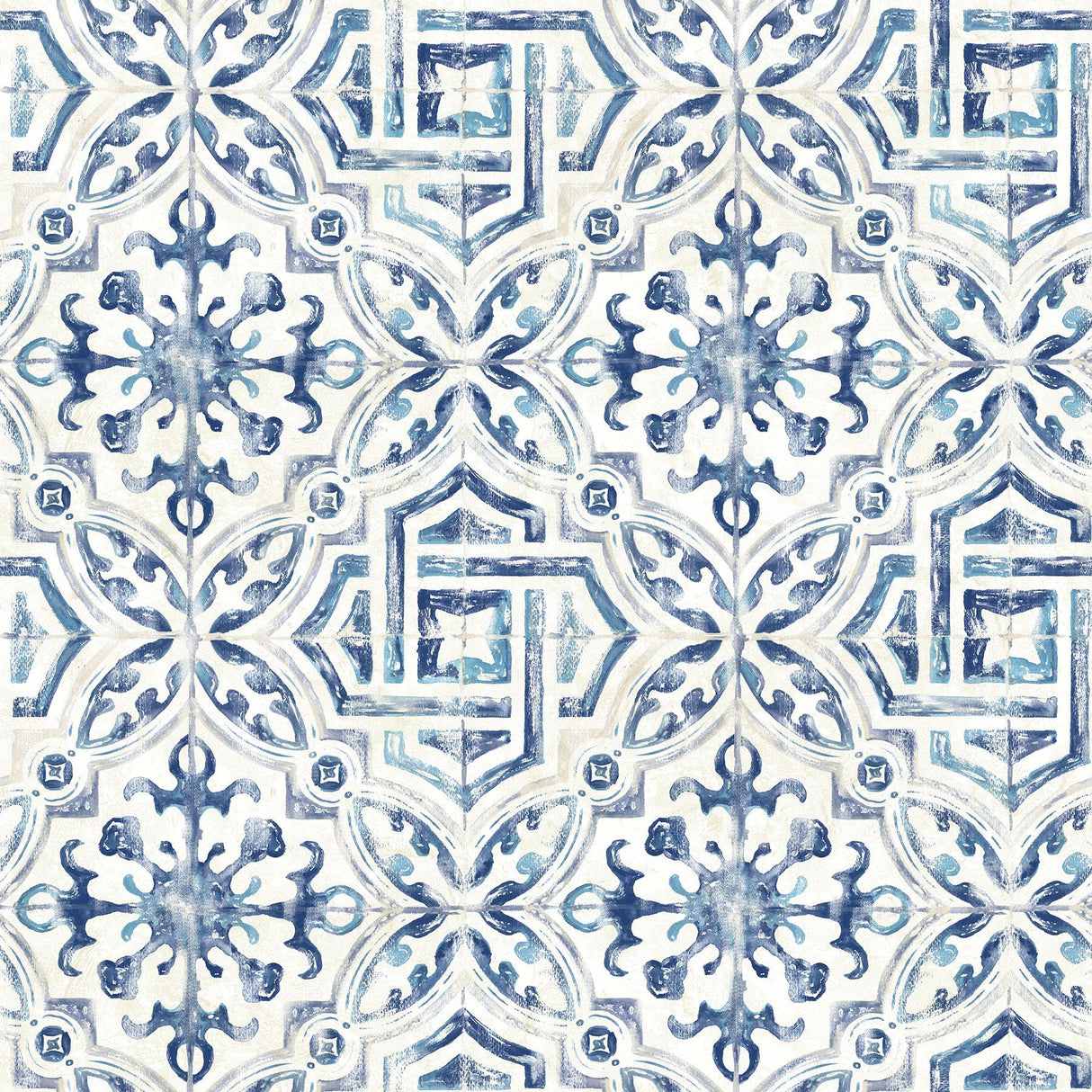 Brewster Home Fashions Sonoma Navy Spanish Tile Wallpaper