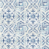 Brewster Home Fashions Sonoma Navy Spanish Tile Wallpaper