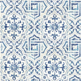 Brewster Home Fashions Sonoma Spanish Tile Navy Wallpaper