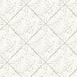 Brewster Home Fashions Brandi White Tin Tile Wallpaper