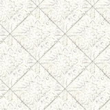 Brewster Home Fashions Brandi Tin Tile White Wallpaper