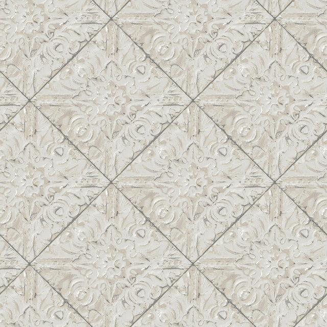 Brewster Home Fashions Brandi Grey Tin Tile Wallpaper