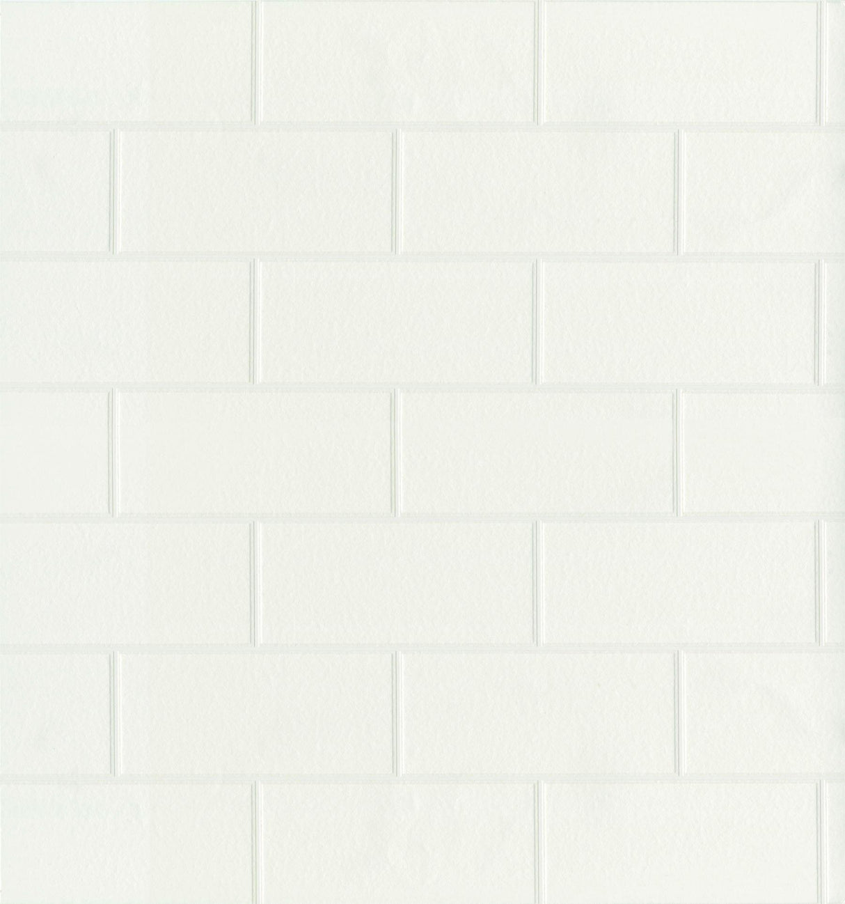 Brewster Home Fashions Bettina Paintable Subway Tile White Wallpaper