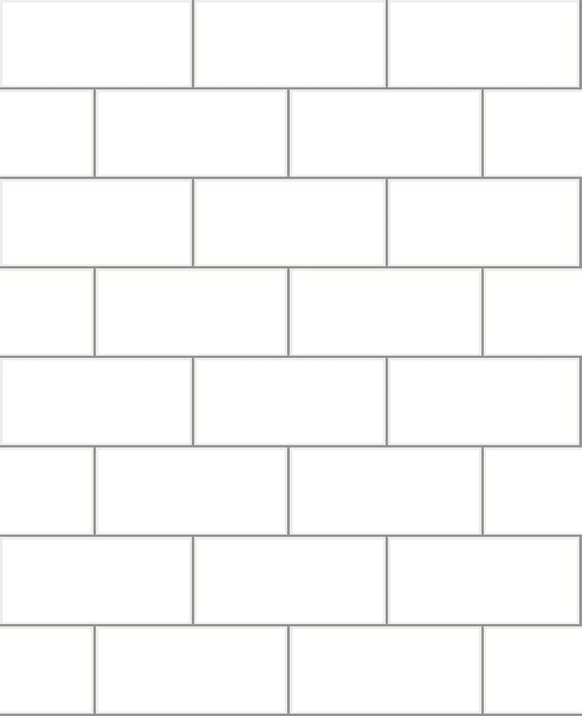 Brewster Home Fashions Easton Off-White Subway Tile Wallpaper