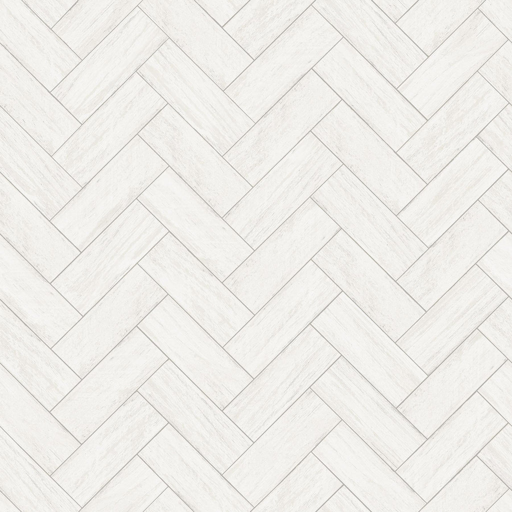 Brewster Home Fashions Kaliko Wood Herringbone White Wallpaper