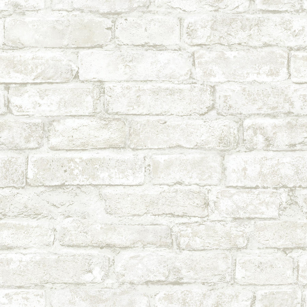 Brewster Home Fashions Arlington Brick White Wallpaper