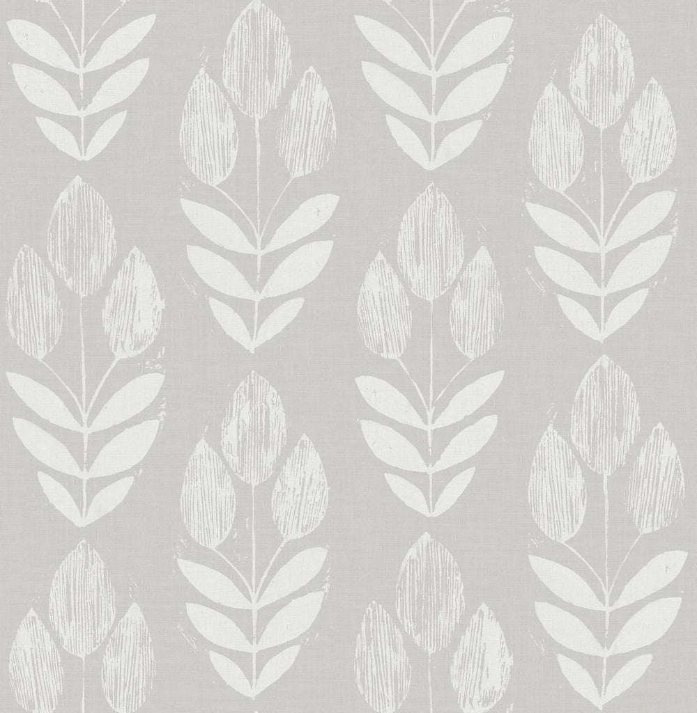 Brewster Home Fashions Garland Grey Block Tulip Wallpaper