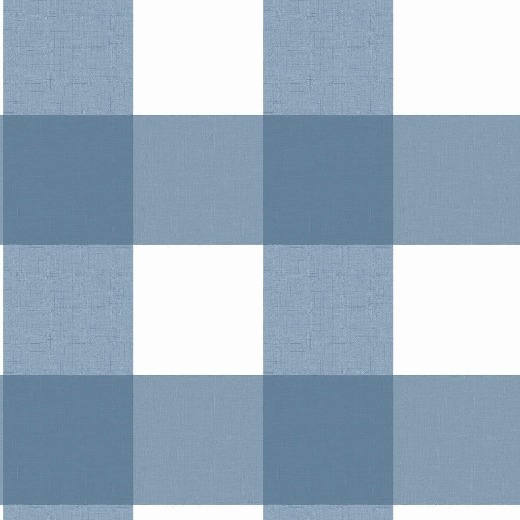 Brewster Home Fashions Amos Navy Gingham Wallpaper
