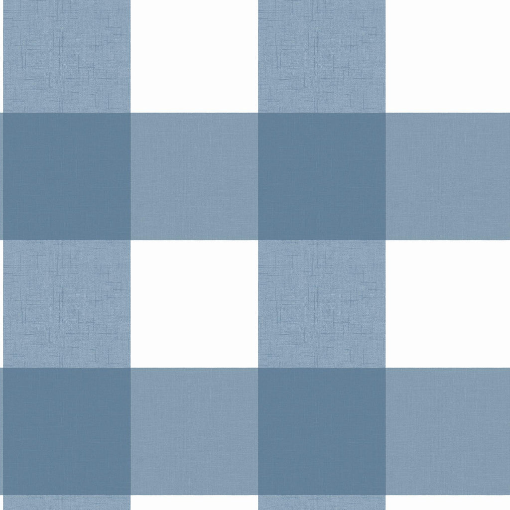 Brewster Home Fashions Amos Gingham Navy Wallpaper