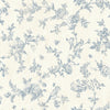 Brewster Home Fashions French Nightingale Blue Floral Scroll Wallpaper