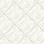 Brewster Home Fashions Brandi White Metallic Faux Tile Wallpaper