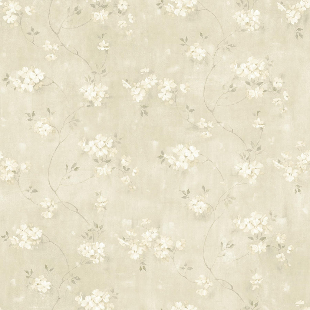 Brewster Home Fashions Braham Floral Trail Taupe Wallpaper